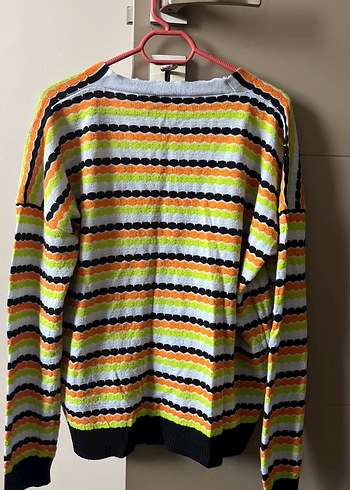 Renkli Örgü Kadın Hırka - Görsel 2