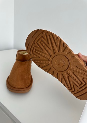 39 Beden Ugg Kahverengi Süet Kadın Dolgu Topuk Bot