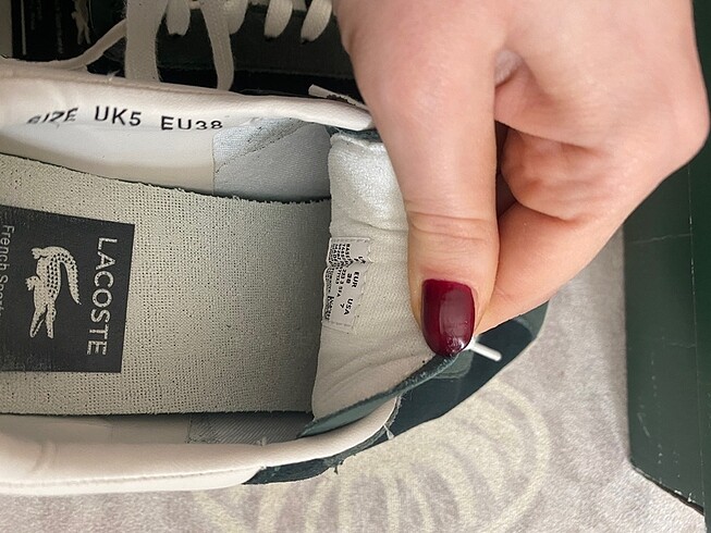 38 Beden yeşil Renk Lacoste ayakkabı