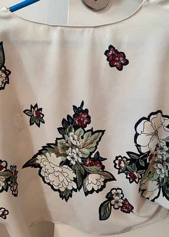 Çiçek Desenli V Yaka Bohem ZARA Bluz - Görsel 4