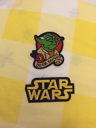 Star wars logo ve yoda yama seti