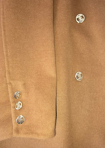 Düğmeli Kahverengi Uzun Kaban - Görsel 4