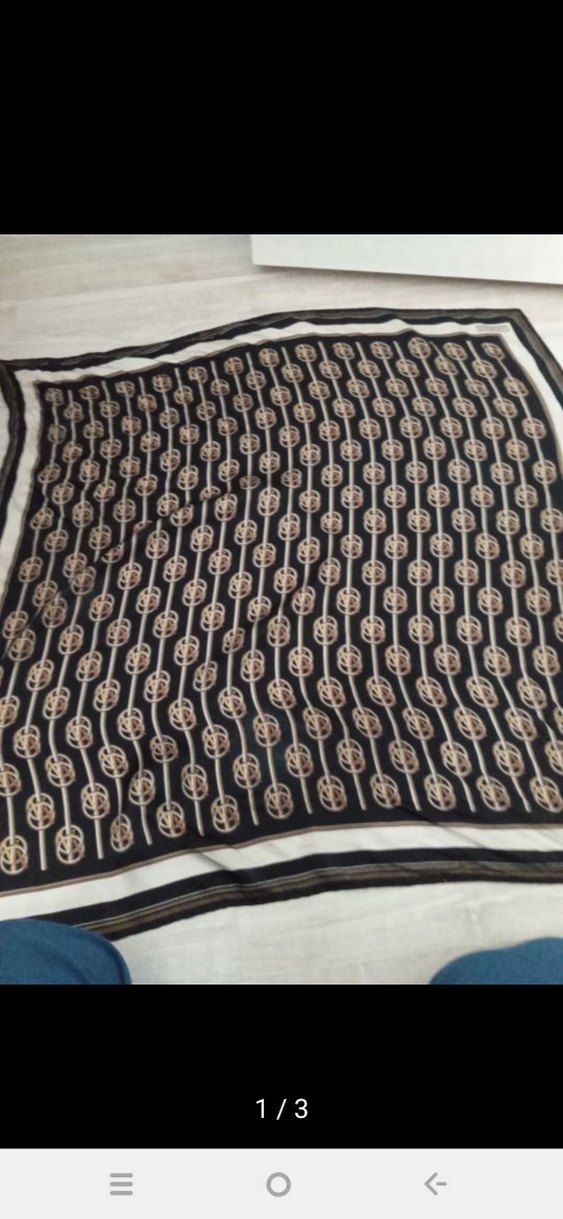 Zincir Detaylı Çok Renkli Kadın Eşarp - Görsel 4