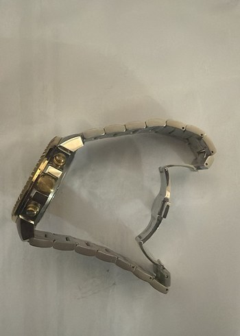 Versace Altın Renk Metalik Gri Erkek Kol Saati - Görsel 4