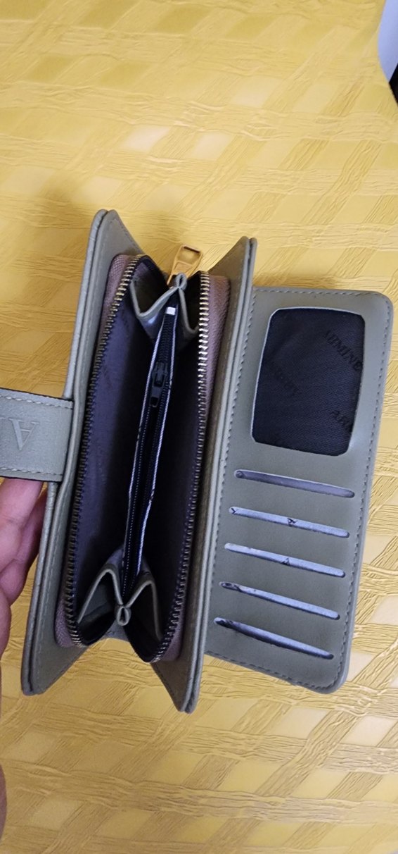 Armine Gri Deri Kadın Cüzdanı - Görsel 2