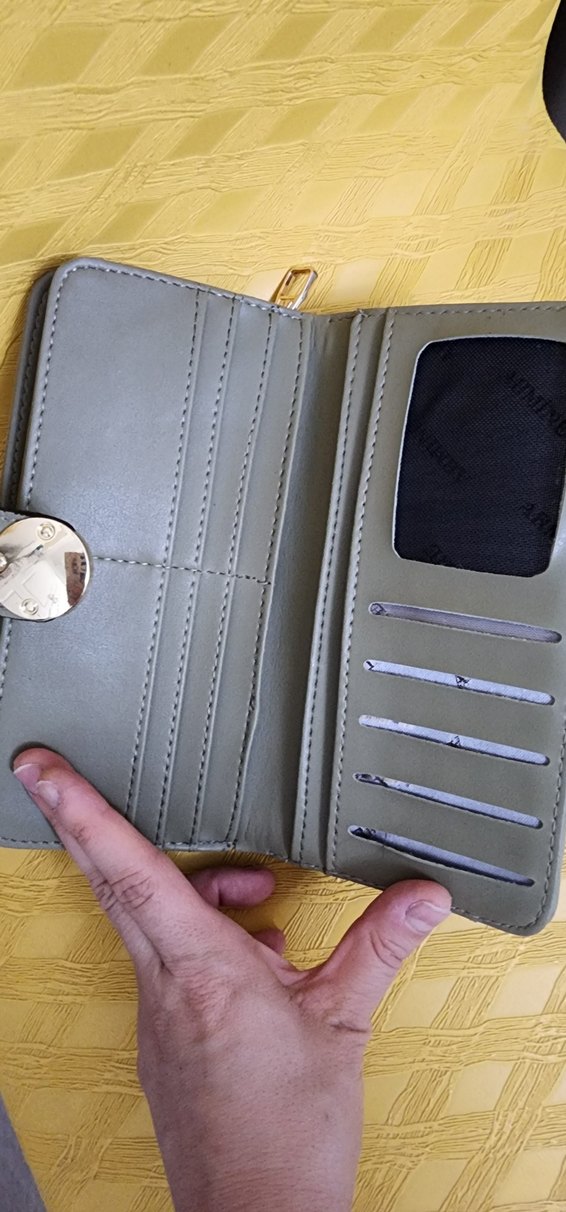 Armine Gri Deri Kadın Cüzdanı - Görsel 5