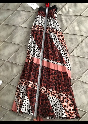 Bohem Çok Renkli Pilili Uzun Etek - Görsel 2