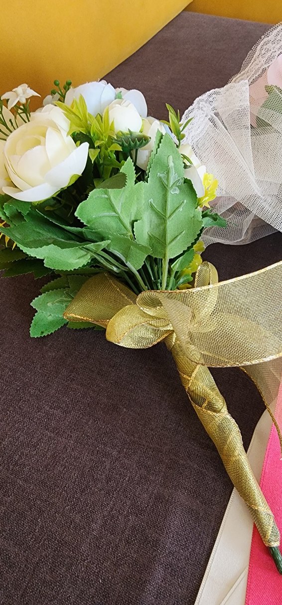 Dantel Detaylı Pembe Düğün Aksesuarı - Görsel 4