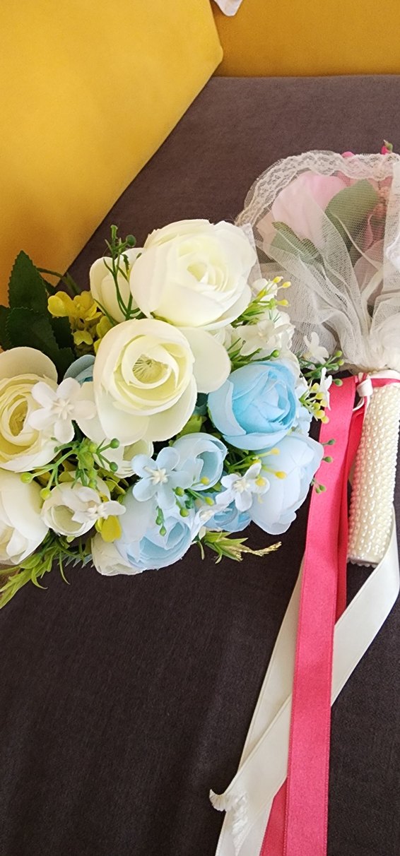 Dantel Detaylı Pembe Düğün Aksesuarı - Görsel 3