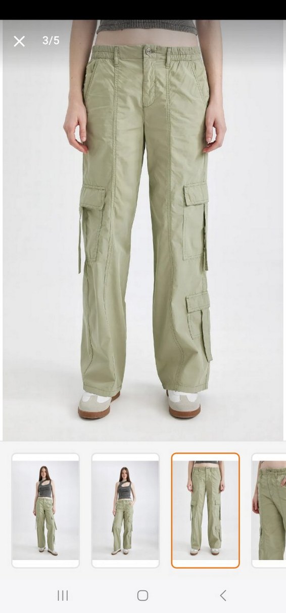 defacto gabardin Bol Kesim Pantolon - Görsel 2