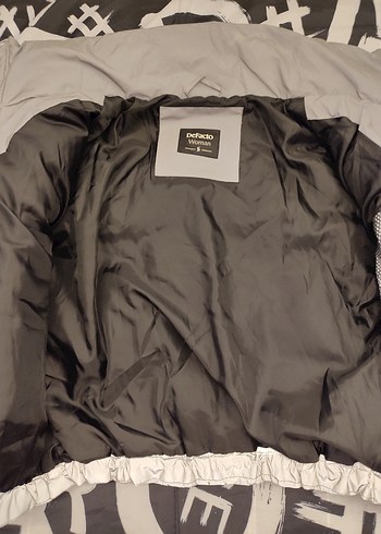 Gri Mini Kadın Kışlık Ceket - Görsel 2