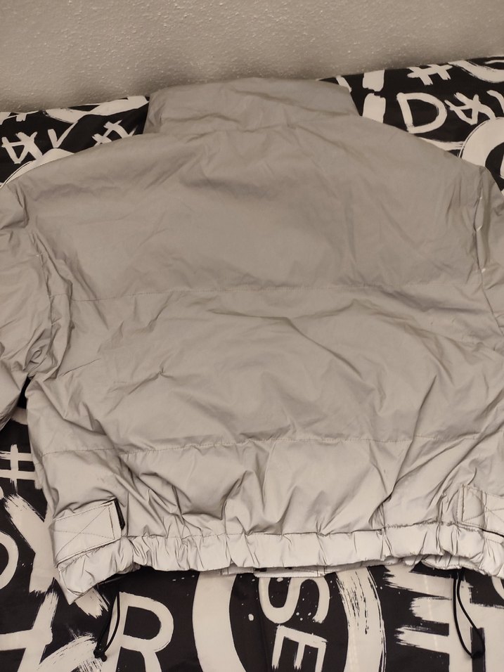 Gri Mini Kadın Kışlık Ceket - Görsel 3