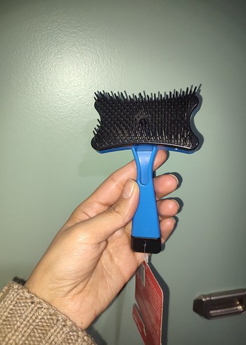 Renkli Mavi Kedi Tüyü Temizleyici tarak - Görsel 2