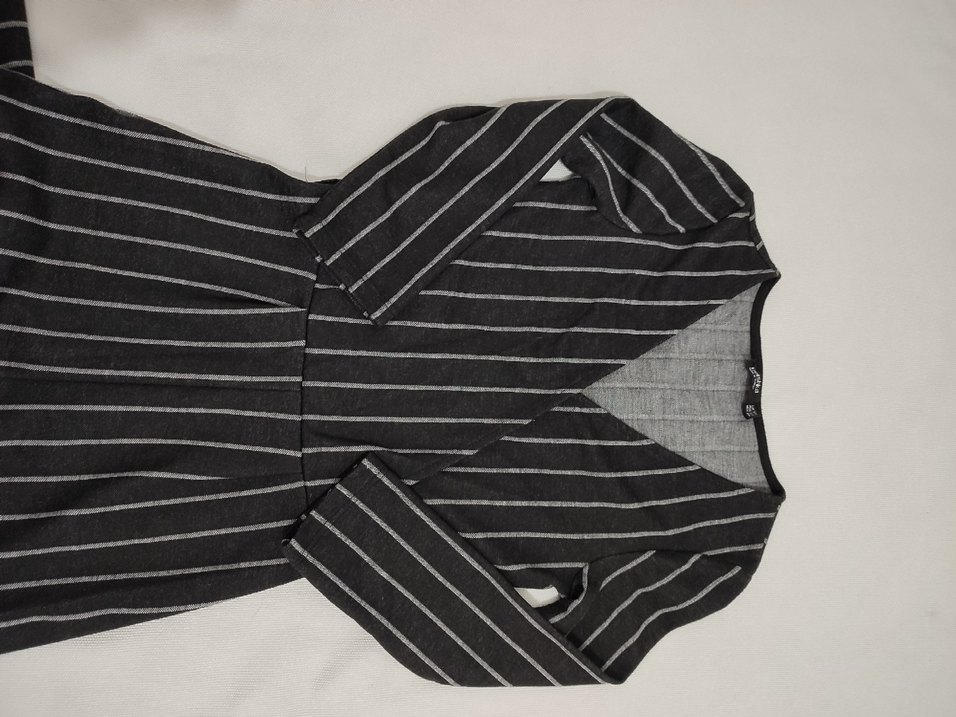 Çizgili Siyah Kadın Tulum - Görsel 2