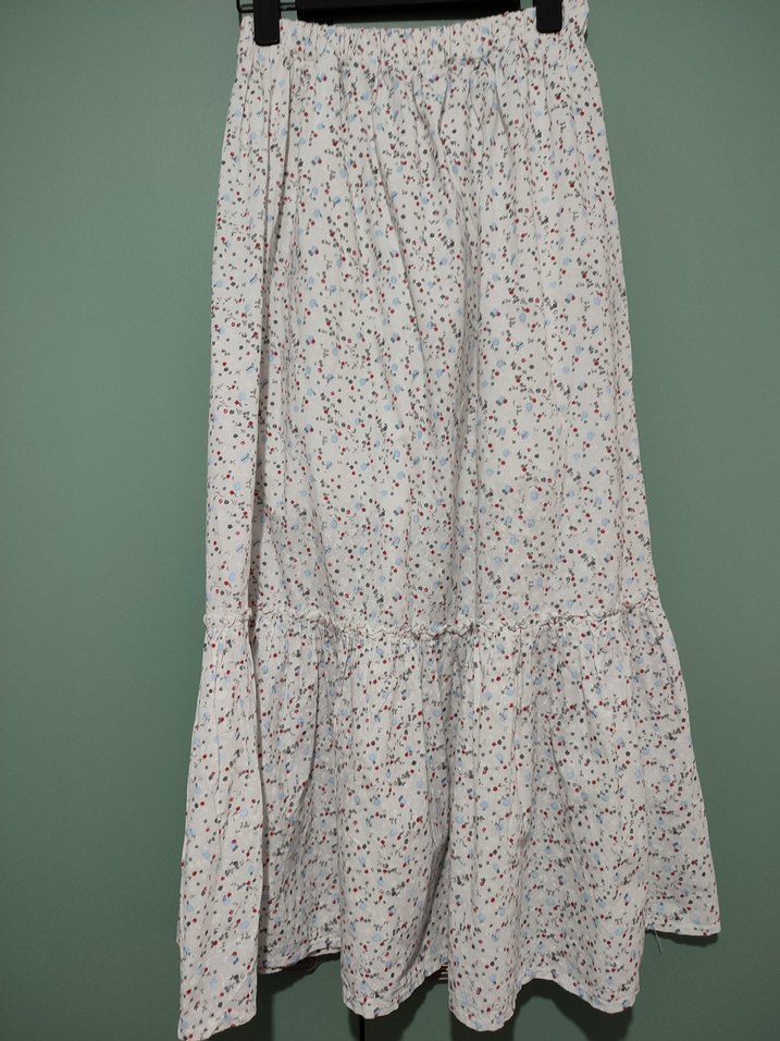 Pamuklu Uzun Etek, Fırfırlı, Bohem Stil - Görsel 2