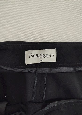 Kadın Siyah Kemerli Denim Kumaş Pantolon - Görsel 5