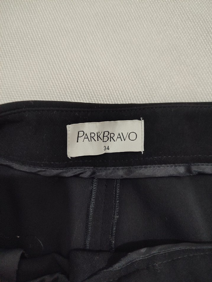 Kadın Siyah Kemerli Denim Kumaş Pantolon - Görsel 5