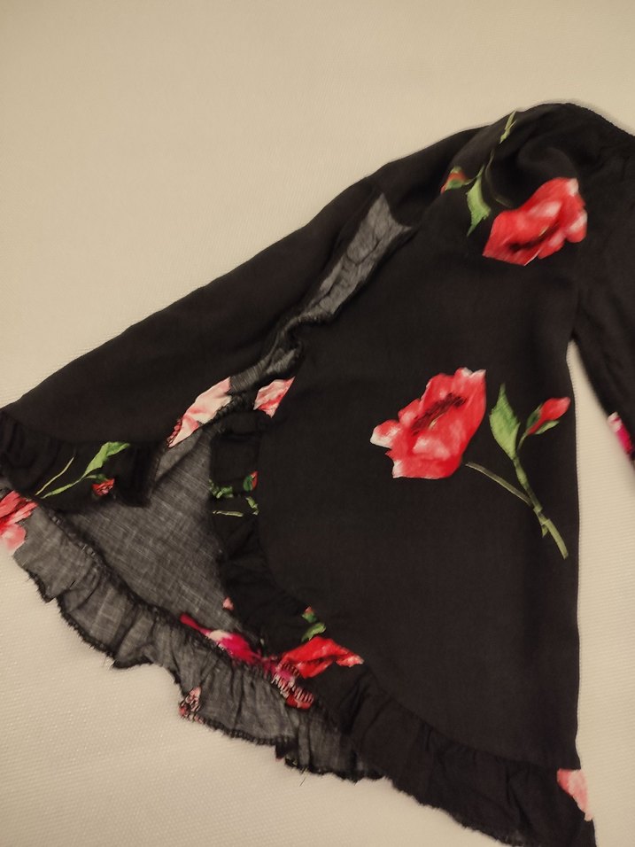 Çiçek Desenli Bohem Kadın Bluz - Görsel 2