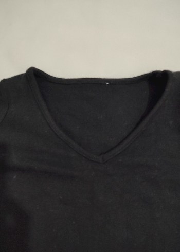 Çizgili Siyah Triko Uzun Elbise - Görsel 2