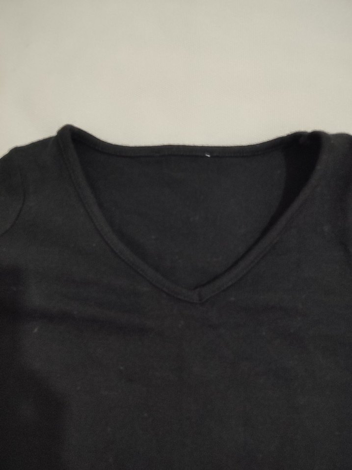 Çizgili Siyah Triko Uzun Elbise - Görsel 2