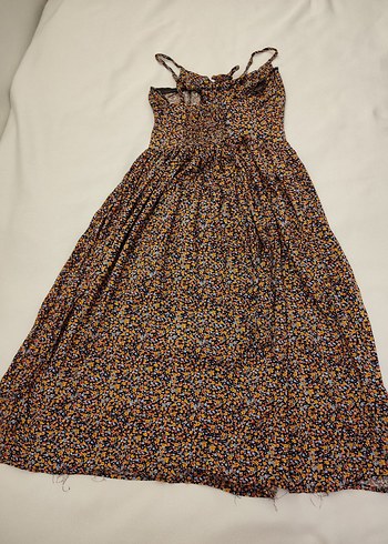 Bohem Çok Renkli Uzun Askılı Elbise - Görsel 2