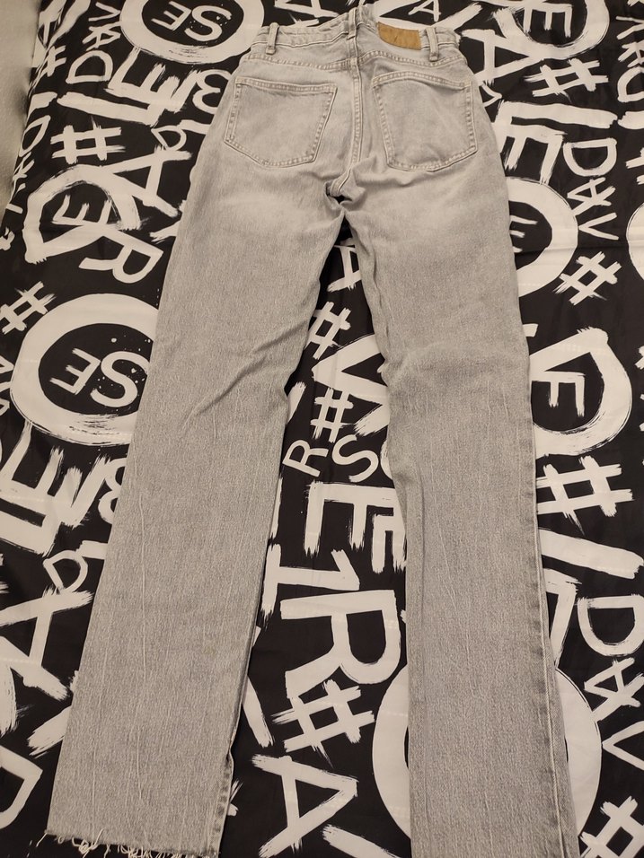 Gri Regular Fit Street Style Kadın Jean - Görsel 2