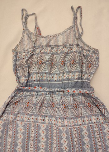 Bohem Tarzı Uzun Askılı Elbise - Görsel 2