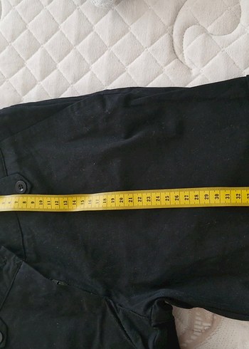 Düğmeli Siyah Şort - Görsel 5