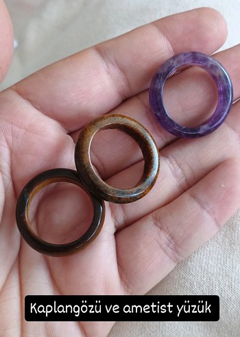 Elastik Kaplangözü ve Ametist Bohem Yüzük
