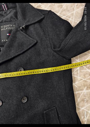 orjinal Tommy Hilfiger erkek yün kaban - Görsel 9