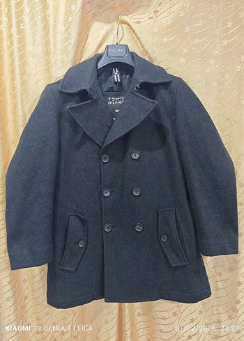 orjinal Tommy Hilfiger erkek yün kaban - Görsel 2