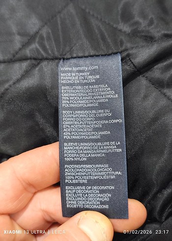 orjinal Tommy Hilfiger erkek yün kaban - Görsel 7