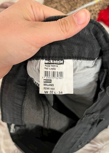 Siyah Düğmeli Erkek Denim Pantolon - Görsel 3