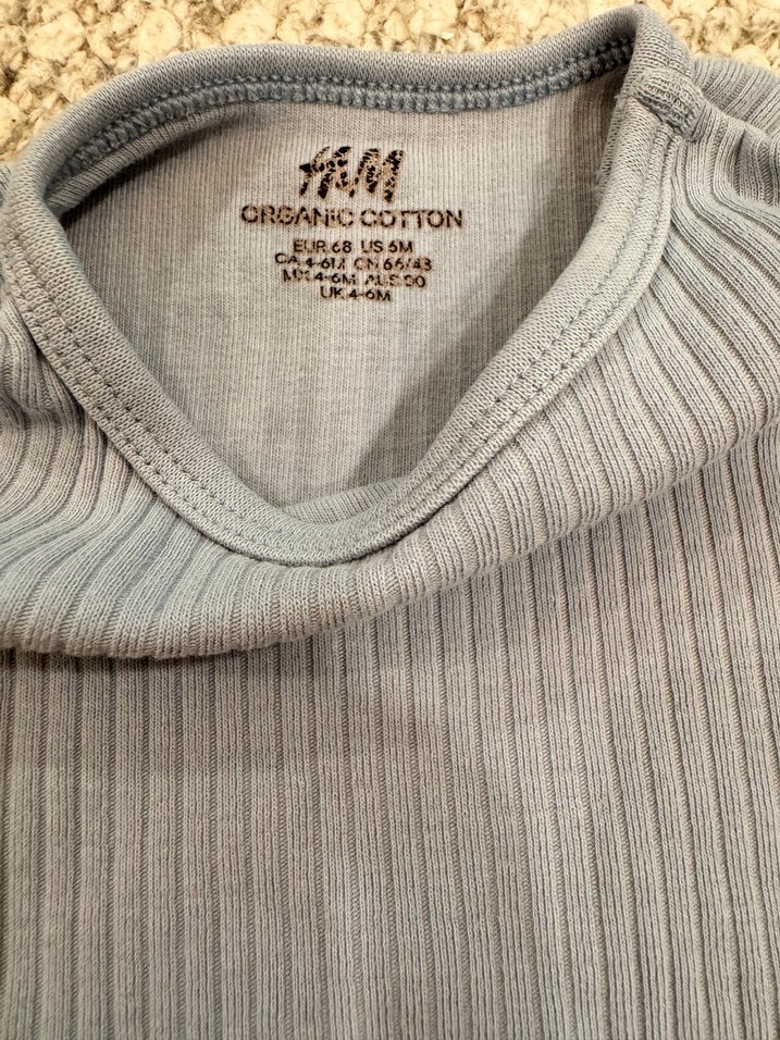 H&M Mavi Uzun Kollu Bebek Body - Görsel 3