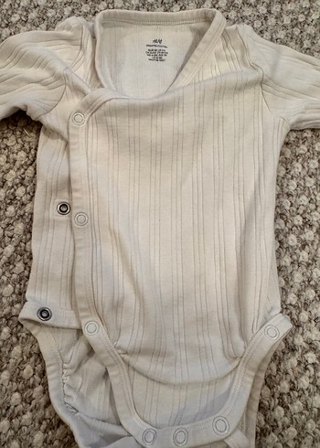H&M Beyaz Bebek Uzun Kollu Body - Görsel 4