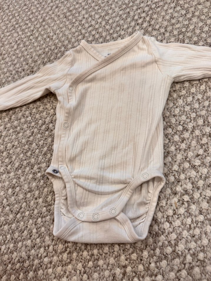 H&M Beyaz Bebek Uzun Kollu Body - Görsel 3