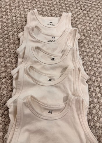 H&M Beyaz Kolsuz Bebek Çıtçıtlı Body Seti - Görsel 2