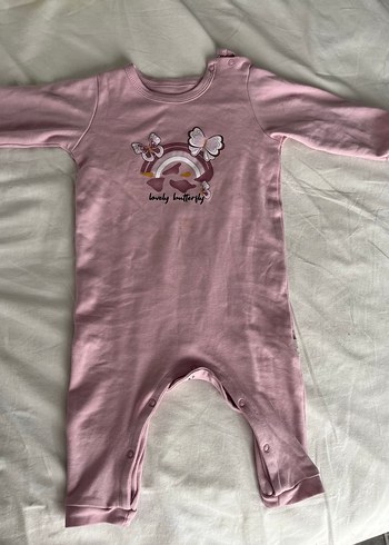 Dantel Detaylı Pembe Kız Bebek Tulum