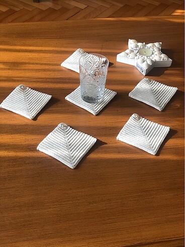 TIĞ İŞİ 6'LI BARDAK ALTLIĞI