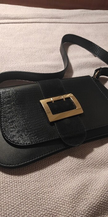 Siyah vintage kol çantası 