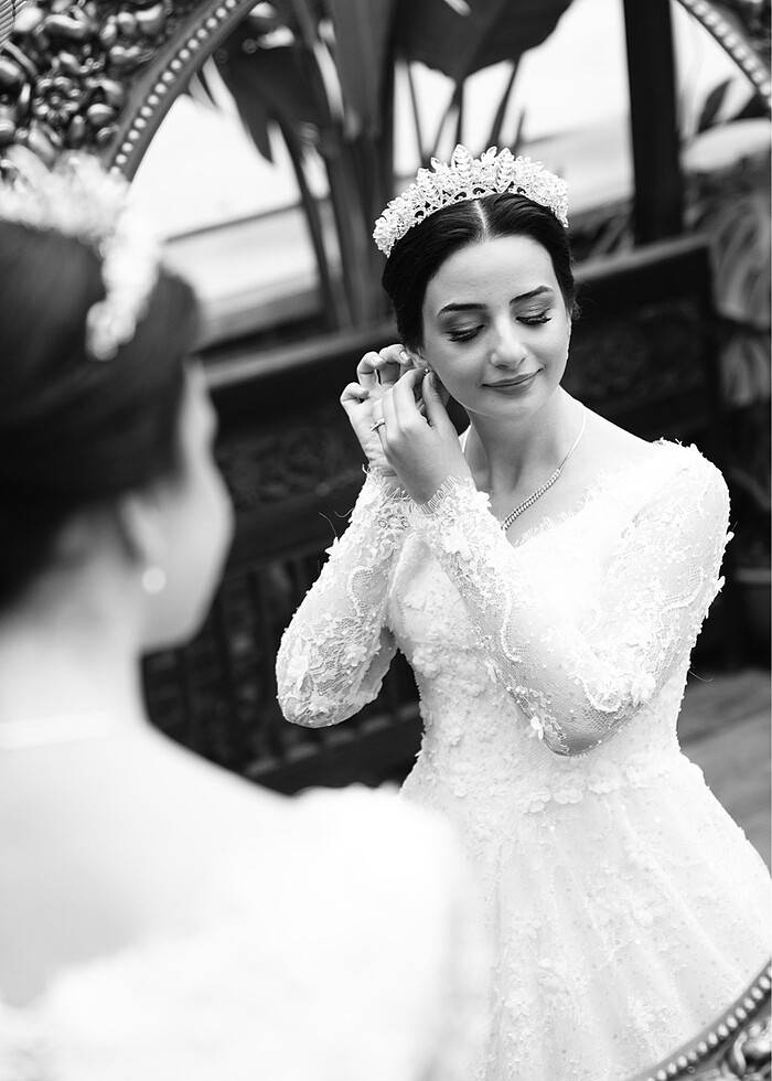 Fransız dantel gelinlik - Görsel 3