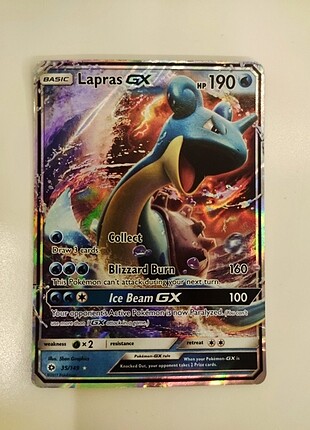 Pokemon Kart Lapras GX