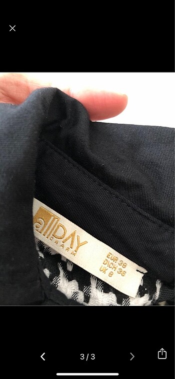 m Beden Allday kazayağı desenli uzun gömlek tunik