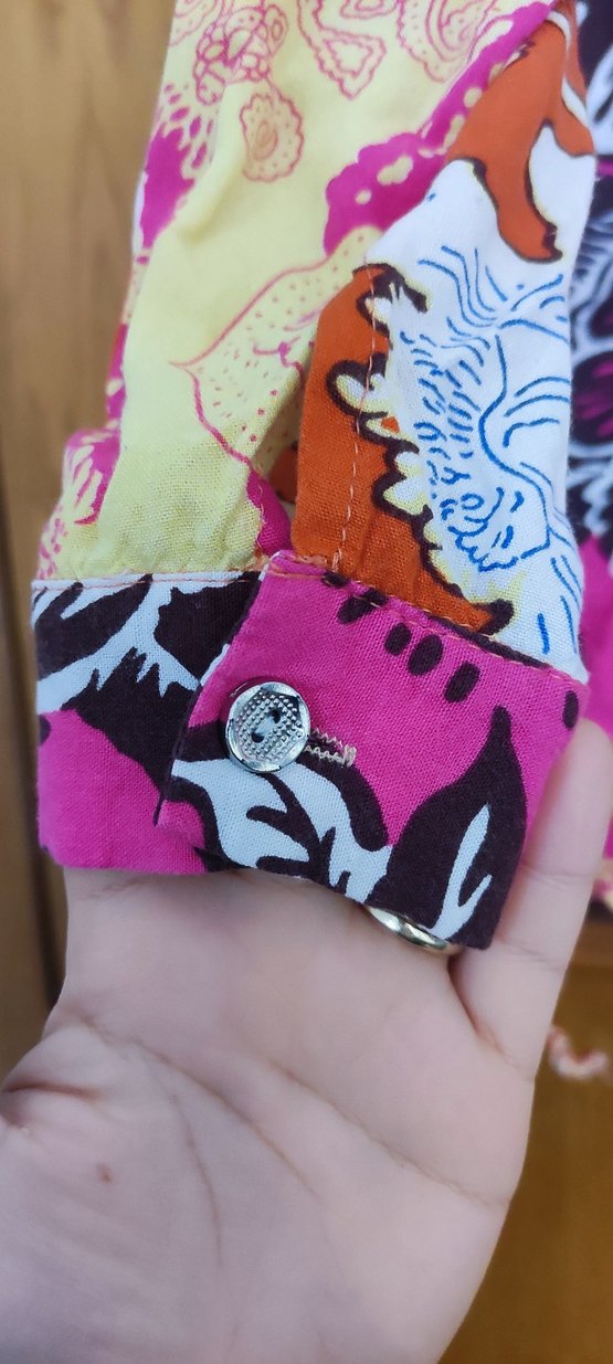 Bohem Çok Renkli Uzun Drapeli Kadın Bluz - Görsel 4