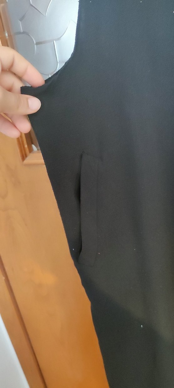 Siyah Drapeli Yüksek Yakalı Uzun tulum - Görsel 5