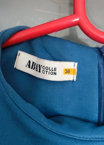 Mavi Uzun Drapeli Kadın Elbise - Görsel 2