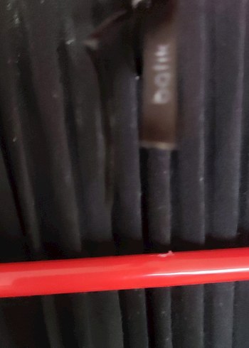 Siyah Pilili Uzun V Yaka Kadın Elbise - Görsel 3