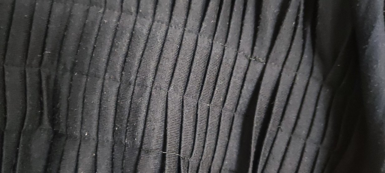 Siyah Pilili Uzun V Yaka Kadın Elbise - Görsel 4