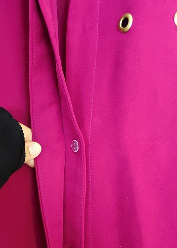 Düğmeli Bordo Uzun Kadın Yelek - Görsel 2