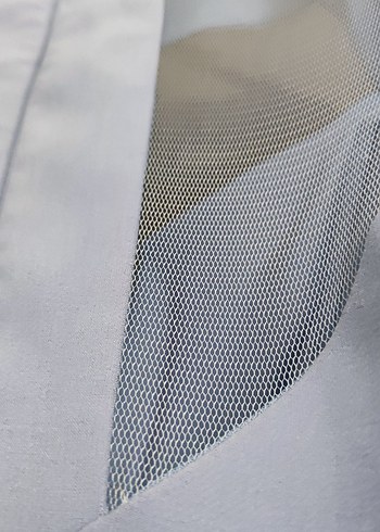 Mavi Straplez Uzun Drapeli Kadın Elbise - Görsel 5